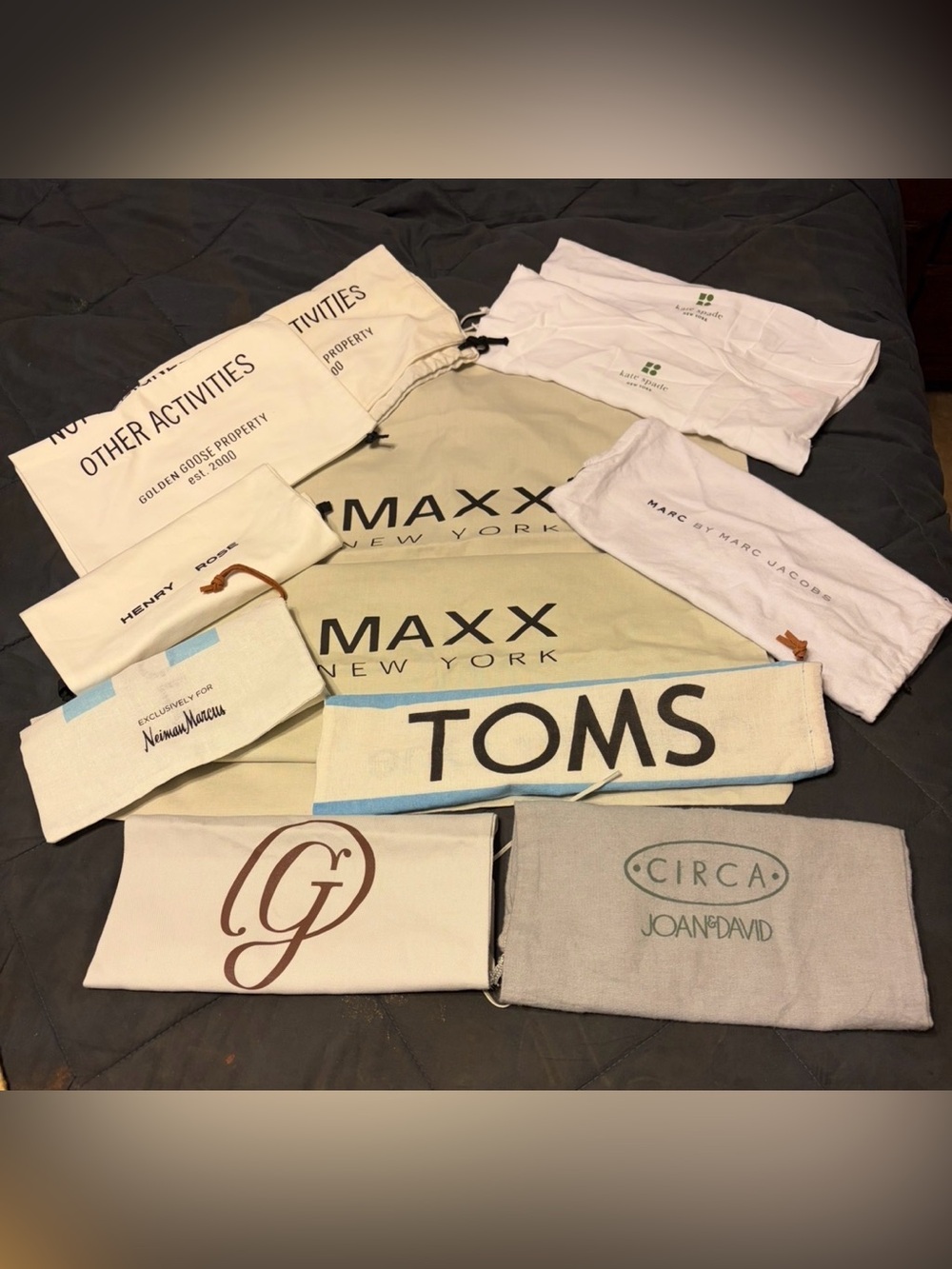 Dust Bags - TOMS, Maxx, Marc Jacobs, Golden Goose, Kate Spade, Henry Rose